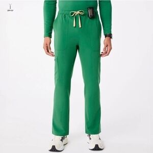 Figs Men's Cairo Cargo Scrub Pant Green Size S EUC Uniform Medical Healthcare